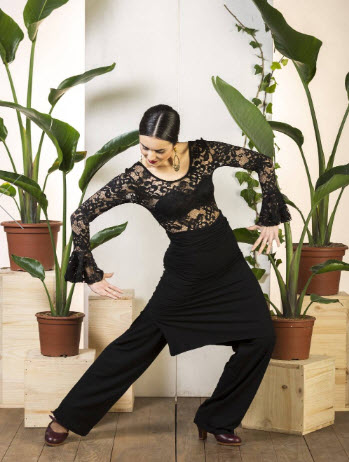 Zapato Flamenco,Calzado de Danza Baile Sevillanas para Niña Mujer,Rojo  Lunares Negros (Negro, 38) : : Moda