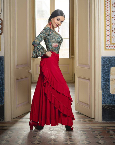 Falda Flamenca Davedans Sambuco para Comprar Online - Faldas