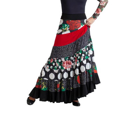 Víspera de Todos los Santos Becks Elevado Falda Flamenca 5 Piezas de Happy Dance para Comprar Online - Faldas