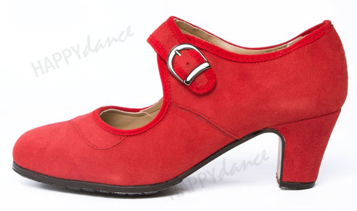 Zapato de Baile Flamenco Profesional Fantasia Rojo