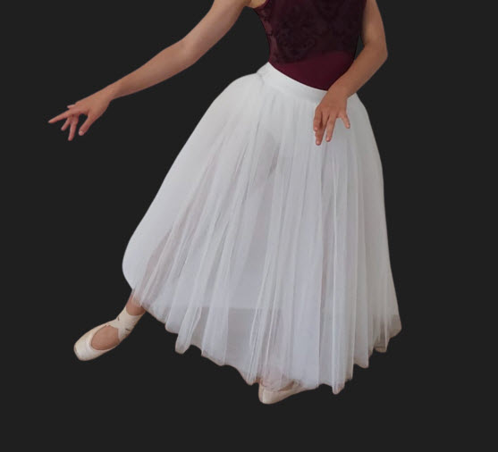 Tutú para Ballet, Danza y Gimnasia - Falda de Tul para Mujer Color Rojo