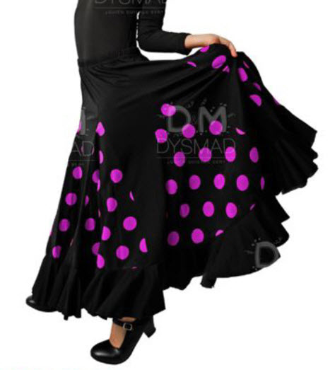 Pack de Iniciación de Baile Flamenco para Niñas. Falda de Quillas, Zapato  Sintético Sin Clavos y Maillot
