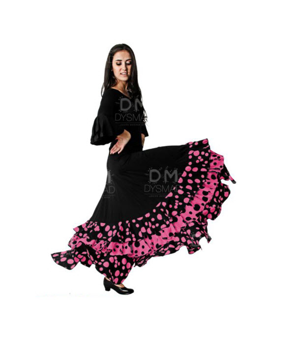 Falda flamenca roja con lunares - Danza y Más