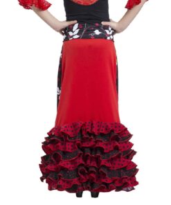 FALDA ENSAYO CON 3 VOLANTES - Victoria - Moda Flamenca
